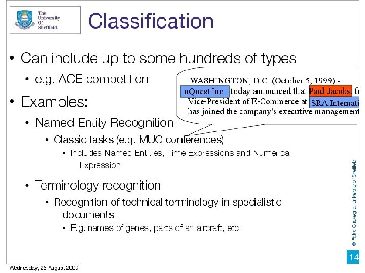 Information Extraction Lecture 3 Rulebased Named Entity Recognition