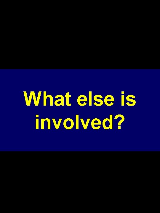 What else is involved? 