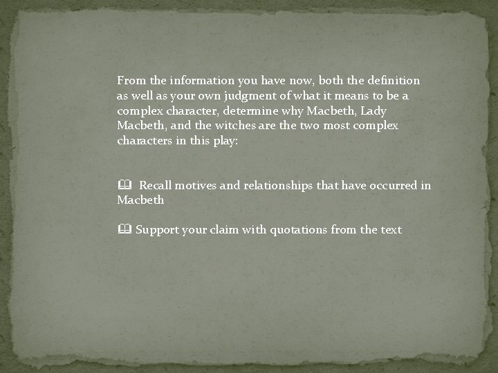 From the information you have now, both the definition as well as your own