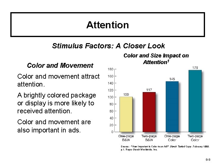 Attention Stimulus Factors: A Closer Look Color and Movement Color and Size Impact on
