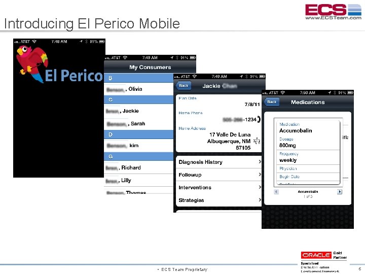 Introducing El Perico Mobile ▪ ECS Team Proprietary 5 