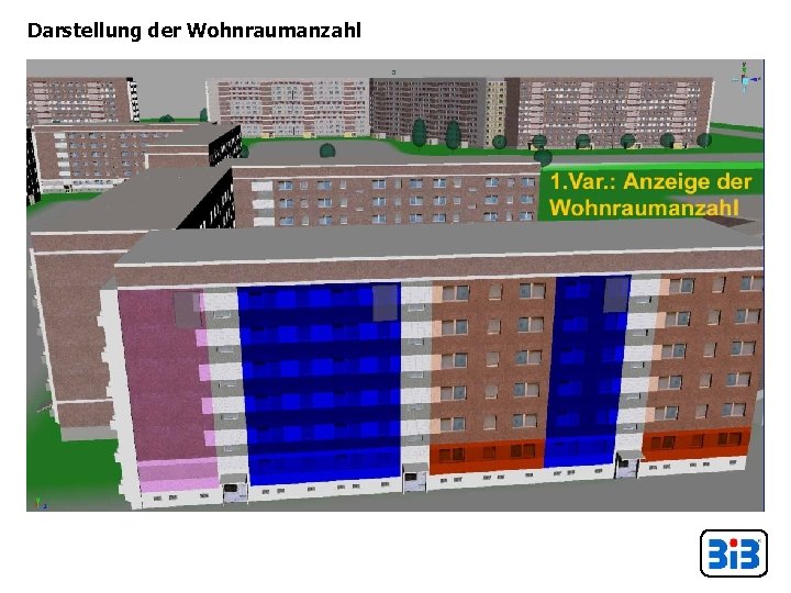 Darstellung der Wohnraumanzahl 