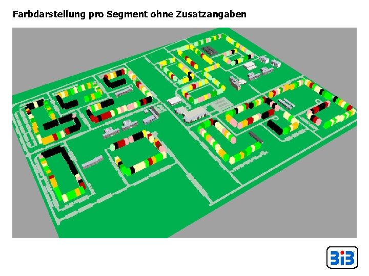 Farbdarstellung pro Segment ohne Zusatzangaben 