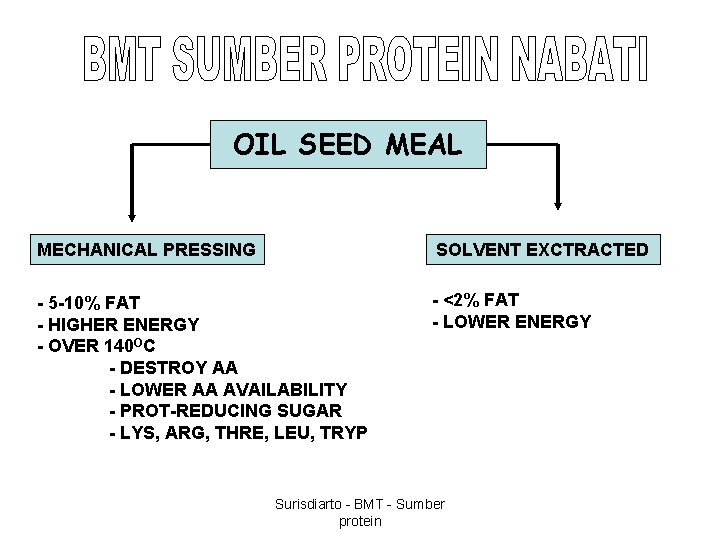 OIL SEED MEAL MECHANICAL PRESSING SOLVENT EXCTRACTED - 5 -10% FAT - HIGHER ENERGY