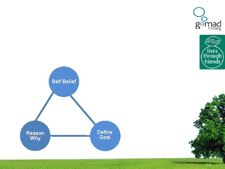 Take Action & Measure Results Self Belief Reason Why Define Goal 13 