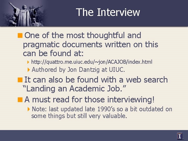 The Interview <One of the most thoughtful and pragmatic documents written on this can