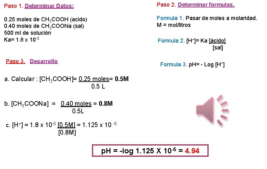 Paso 1. Determinar Datos: Paso 2. Determinar formulas. 0. 25 moles de CH 3