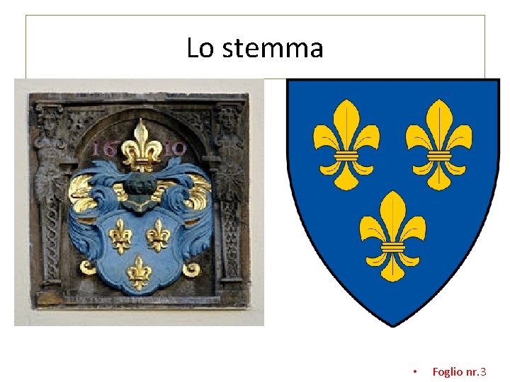 Lo stemma • Foglio nr. 3 