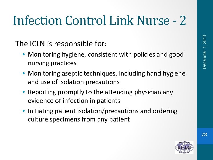 Organisational Structure 1 Describe how the infection prevention