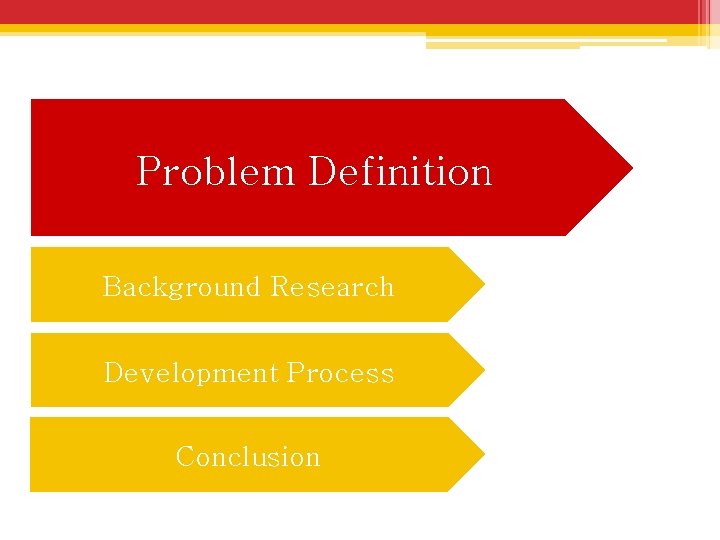 Problem Definition Background Research Development Process Conclusion 