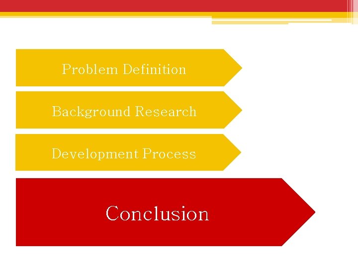 Problem Definition Background Research Development Process Conclusion 