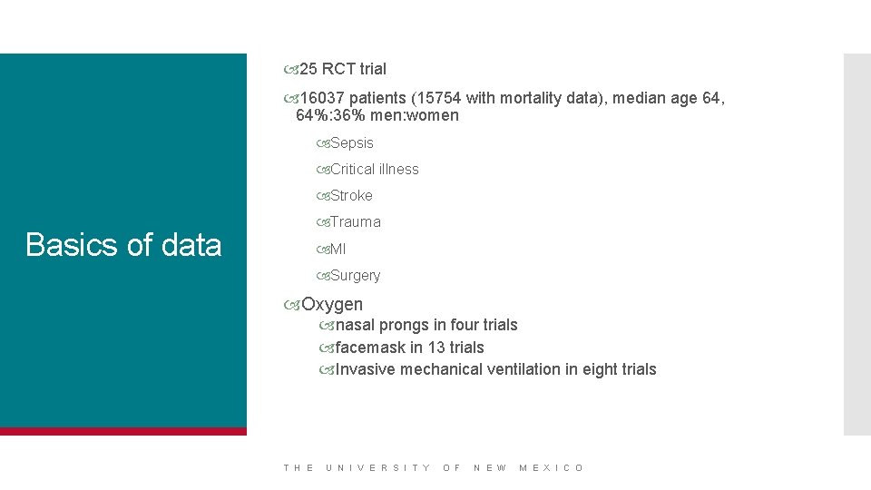  25 RCT trial 16037 patients (15754 with mortality data), median age 64, 64%: