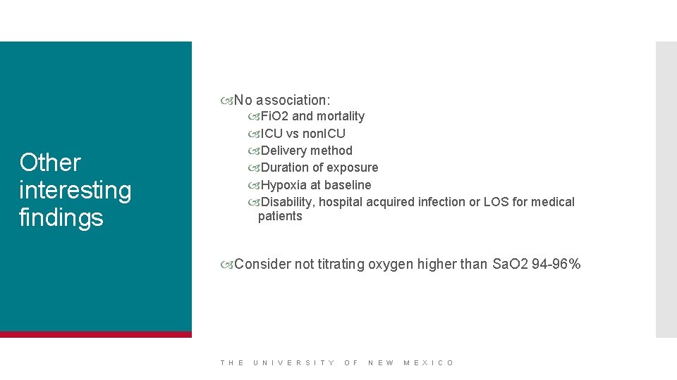 No association: Fi. O 2 and mortality ICU vs non. ICU Delivery method