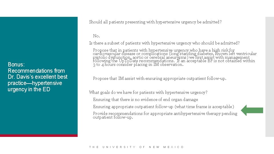 Should all patients presenting with hypertensive urgency be admitted? No. Is there a subset