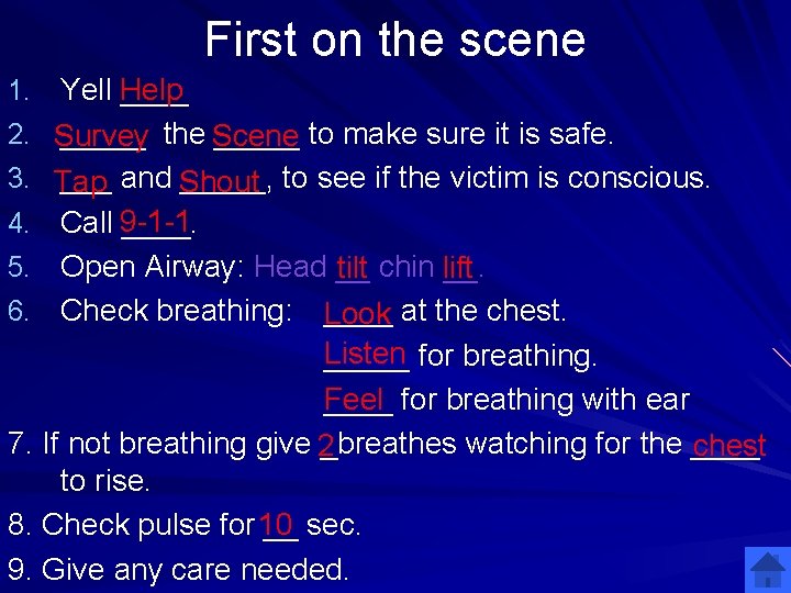 First Aid ABCs First on the Scene Agenda