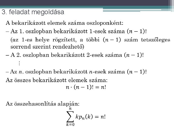 3. feladat megoldása 