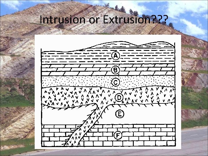 Intrusion or Extrusion? ? ? 