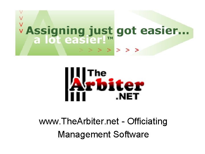 www. The. Arbiter. net - Officiating Management Software 