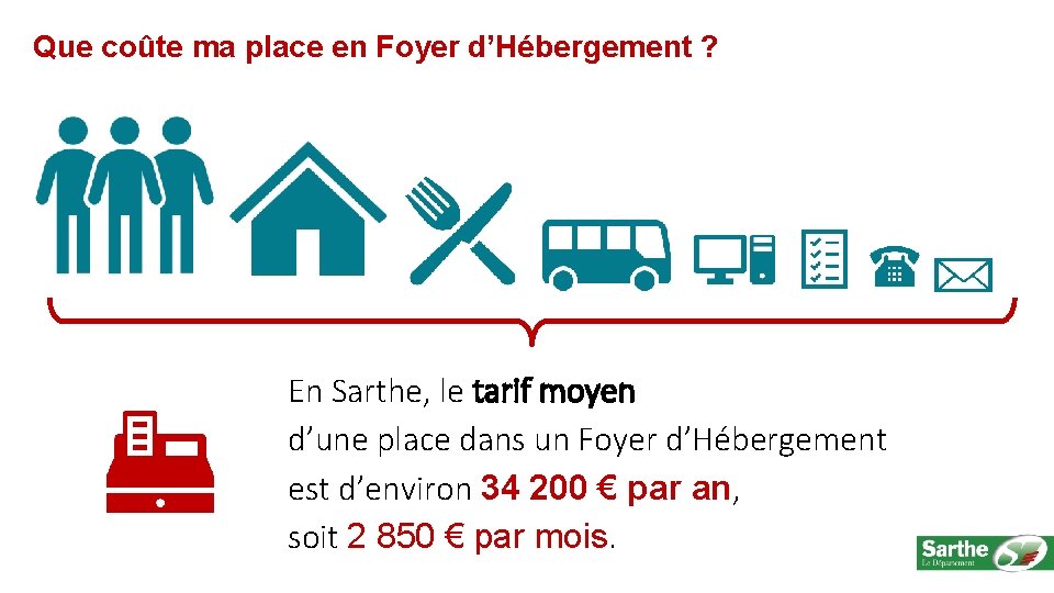 Que coûte ma place en Foyer d’Hébergement ? En Sarthe, le tarif moyen d’une