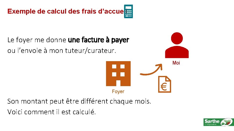 Exemple de calcul des frais d’accueil Le foyer me donne une facture à payer