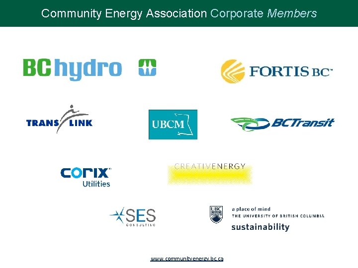 Community Energy Association Corporate Members www. communityenergy. bc. ca 