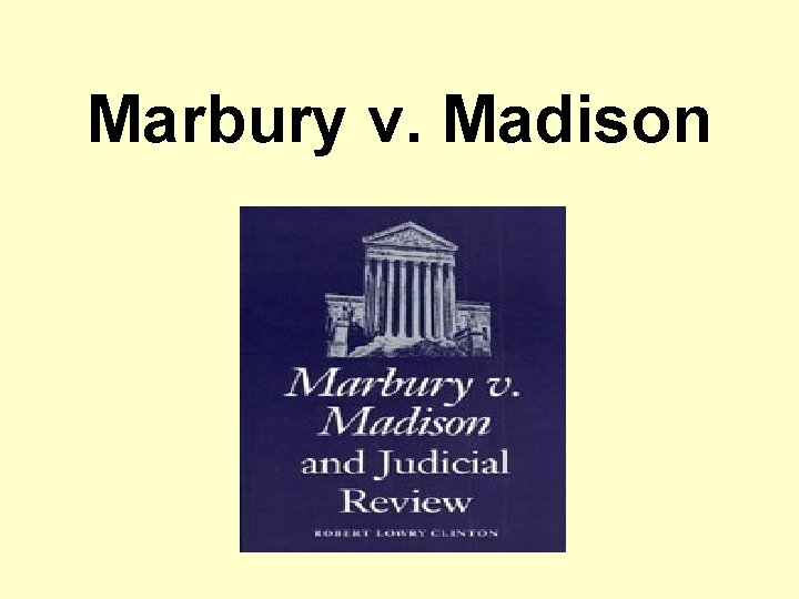 Marbury v. Madison 