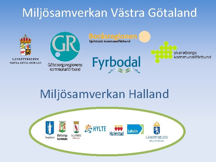 Miljösamverkan Västra Götaland Miljösamverkan Halland Miljösamverkan Västra Götaland Miljösamverkan Halland