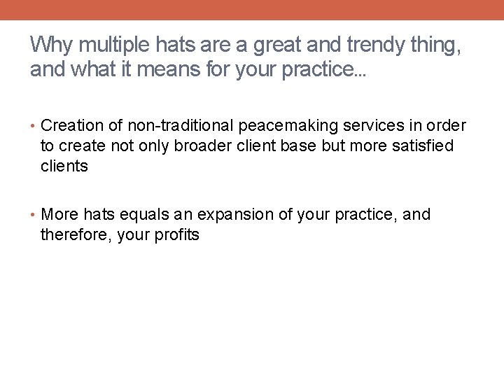 Why multiple hats are a great and trendy thing, and what it means for