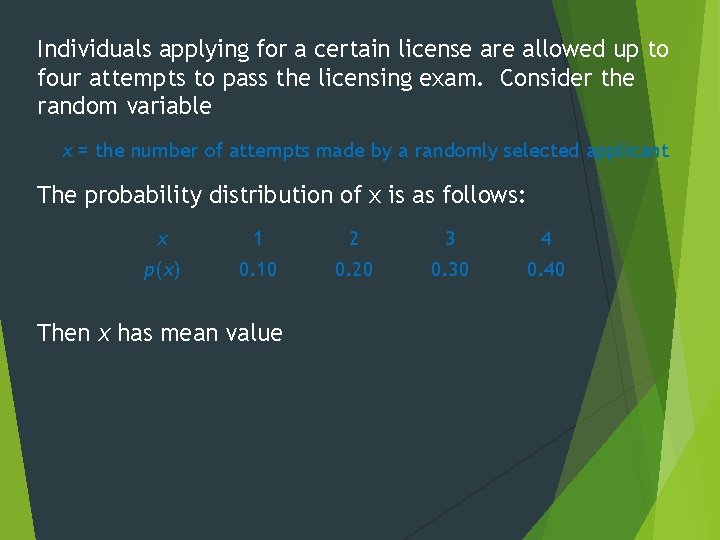 Individuals applying for a certain license are allowed up to four attempts to pass