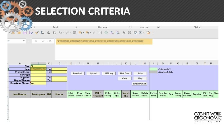 SELECTION CRITERIA 