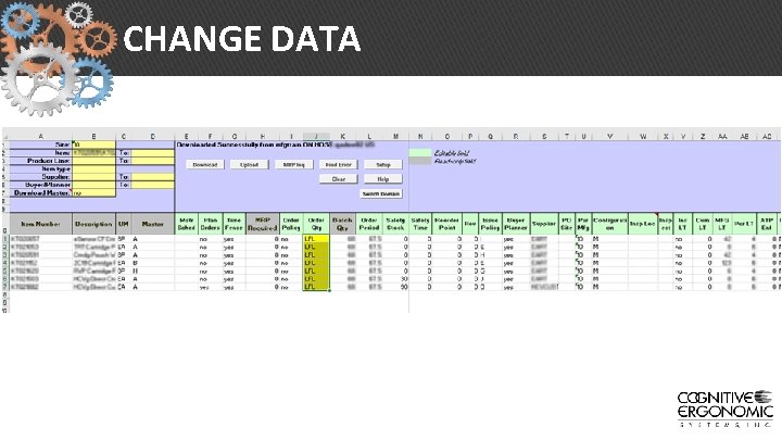 CHANGE DATA 