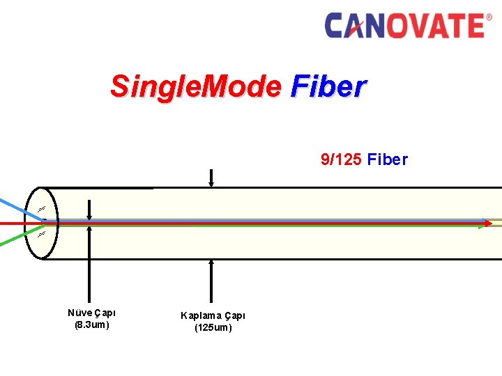 Single. Mode Fiber 9/125 Fiber Nüve Çapı (8. 3 um) Kaplama Çapı (125 um)