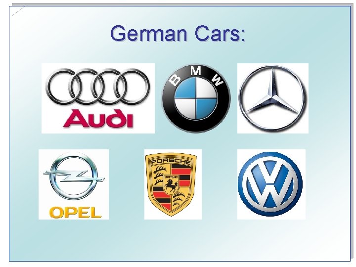 German Cars: 