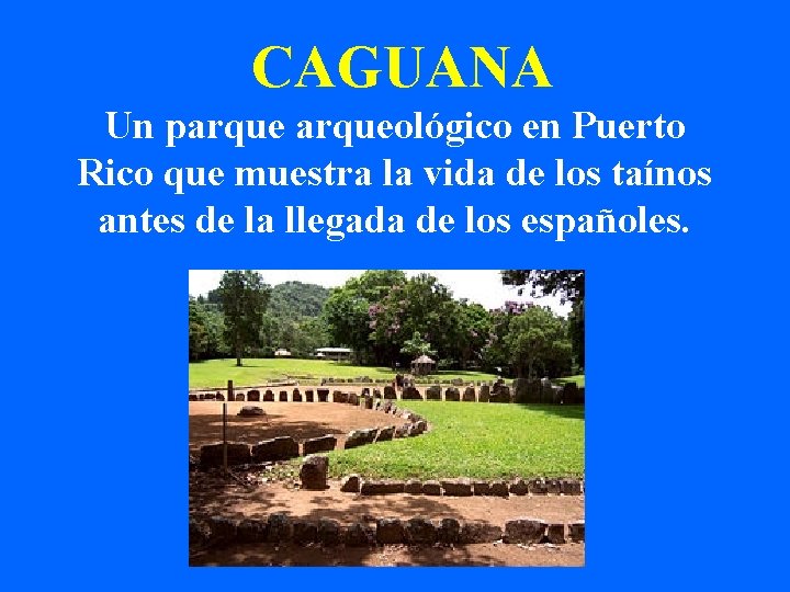 CAGUANA Un parqueológico en Puerto Rico que muestra la vida de los taínos antes