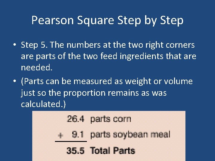 Pearson Square Step by Step • Step 5. The numbers at the two right