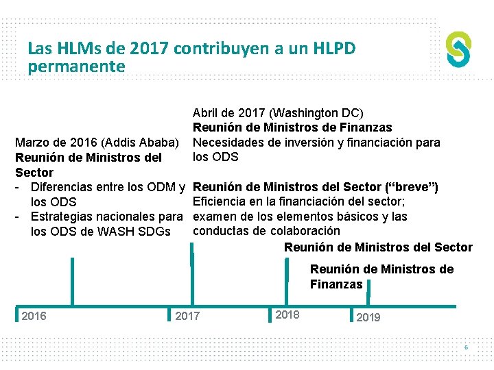 Las HLMs de 2017 contribuyen a un HLPD permanente Marzo de 2016 (Addis Ababa)