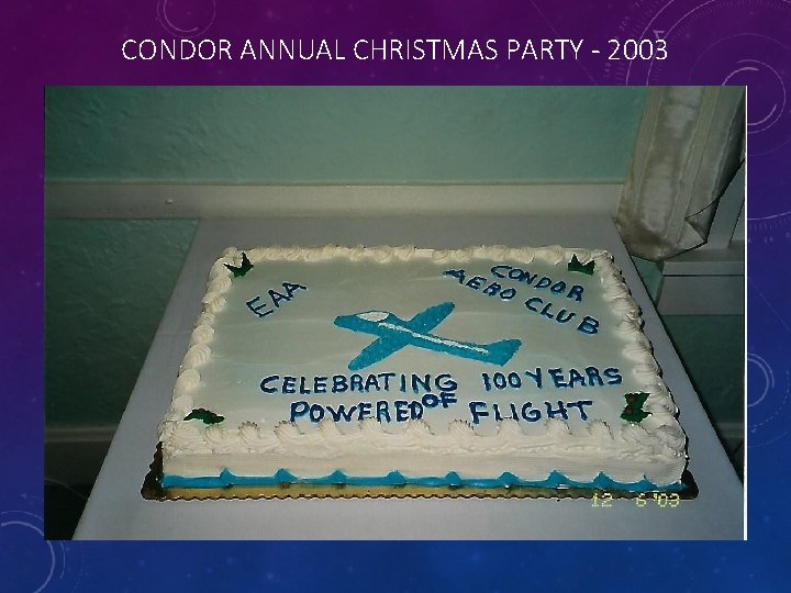 CONDOR ANNUAL CHRISTMAS PARTY - 2003 