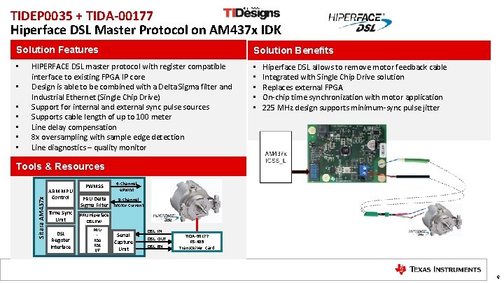 TIDEP 0035 + TIDA-00177 Hiperface DSL Master Protocol on AM 437 x IDK Solution