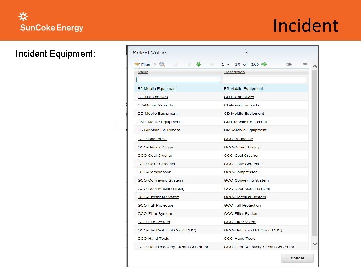 Incident Equipment: Incident Equipment: