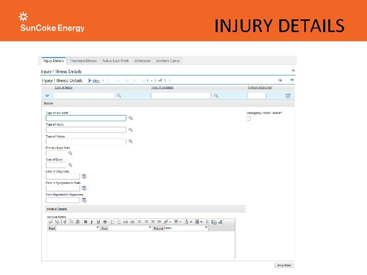 INJURY DETAILS INJURY DETAILS