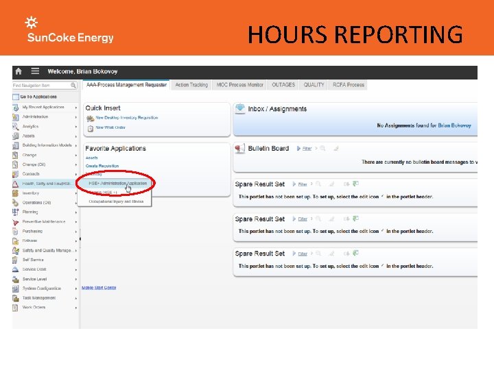 HOURS REPORTING HOURS REPORTING