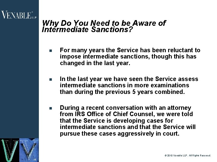 Why Do You Need to be Aware of Intermediate Sanctions? For many years the Why Do You Need to be Aware of Intermediate Sanctions? For many years the