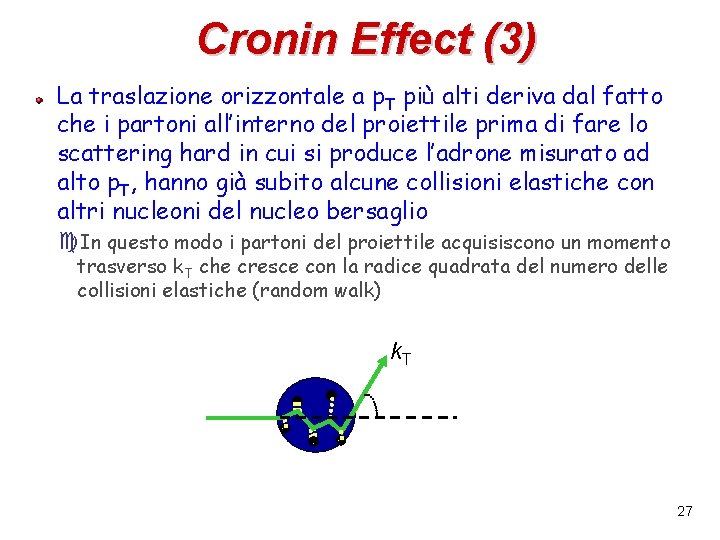 Cronin Effect (3) La traslazione orizzontale a p. T più alti deriva dal fatto