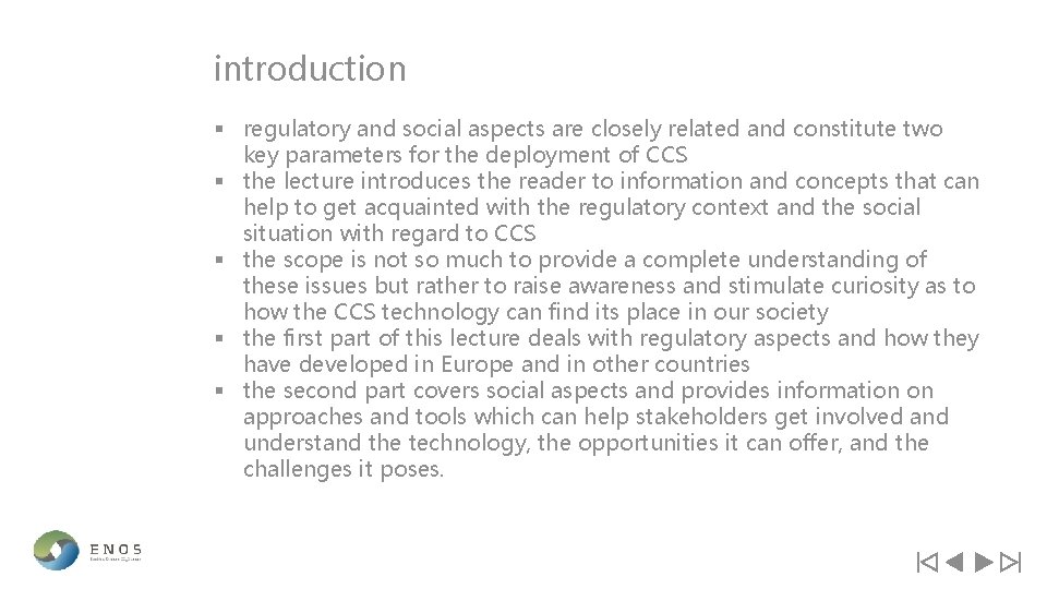 introduction § regulatory and social aspects are closely related and constitute two key parameters