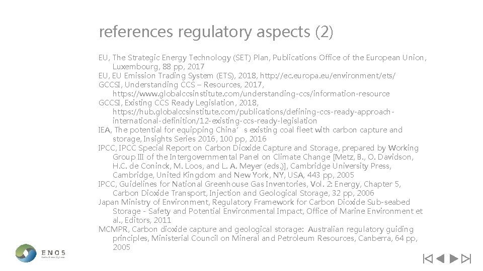 references regulatory aspects (2) EU, The Strategic Energy Technology (SET) Plan, Publications Office of