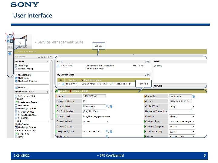 User Interface 1 3 2 4 1/24/2022 -- SPE Confidential 5 