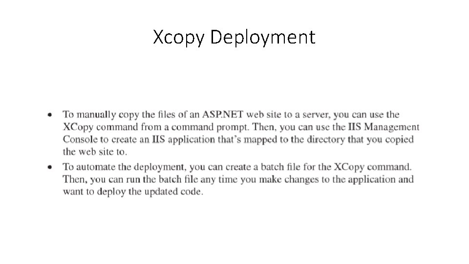 Xcopy Deployment 