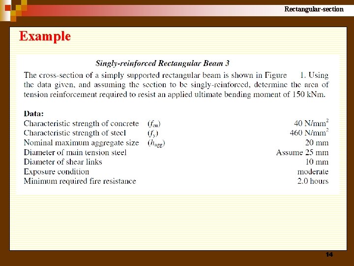 Rectangular-section Example 14 