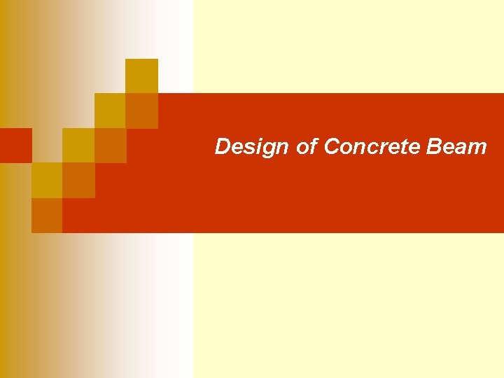 Design of Concrete Beam 