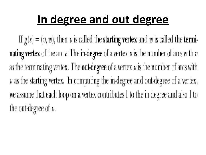 In degree and out degree 